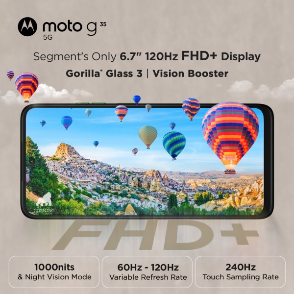 Motorola G35 5G (Midnight Black, 4GB RAM, 128GB Storage) | Powerful Performance | 50MP AI Camera | 5000mAh Battery
