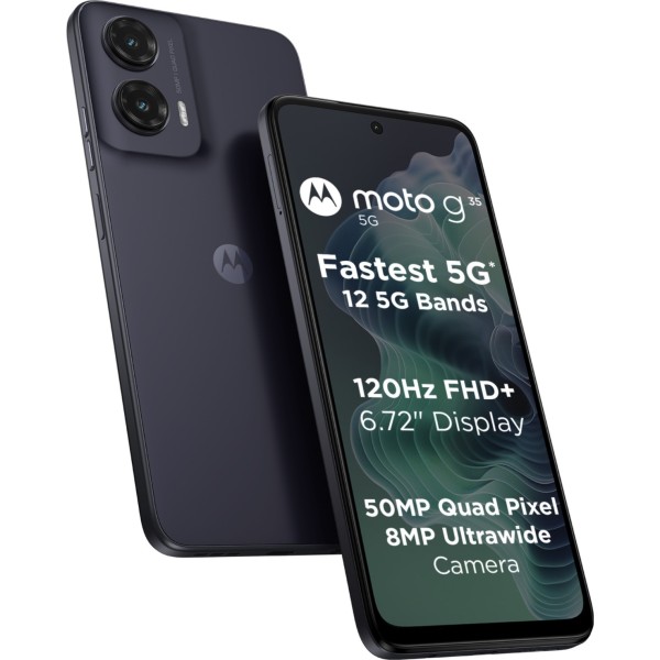 Motorola G35 5G (Midnight Black, 4GB RAM, 128GB Storage) | Powerful Performance | 50MP AI Camera | 5000mAh Battery
