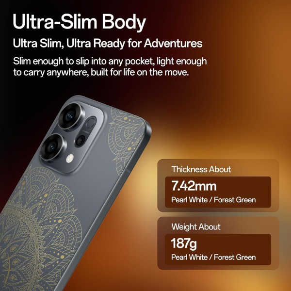 Oppo Reno14 5G (Gold, 8GB RAM, 256GB Storage)