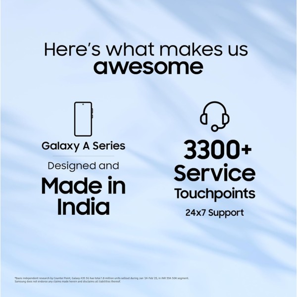 Samsung Galaxy A55 5G (Awesome Navy, 8GB RAM, 128GB Storage)