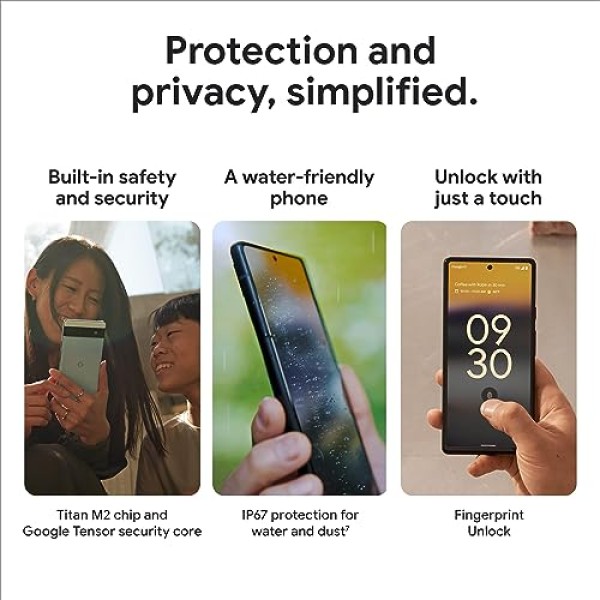 Google Pixel 6a 5G (Chalk, 6GB RAM, 128GB Storage) refurbished