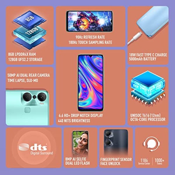 Infinix Hot 12 Pro (Electric Blue, 8GB RAM 128GB Storage) refurbished