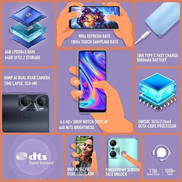 Infinix Hot 12 Pro (Electric Blue, 6GB RAM 64GB Storage) refurbished