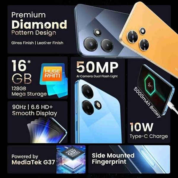 Infinix HOT 30i (4GB RAM 64GB Storage) (Marigold) refurbished