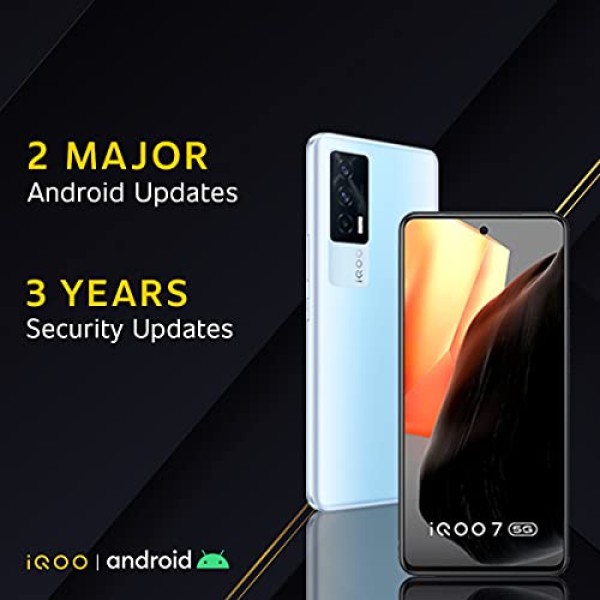 iQOO 7 5G (Solid Ice Blue, 12GB RAM, 256GB Storage) refurbished