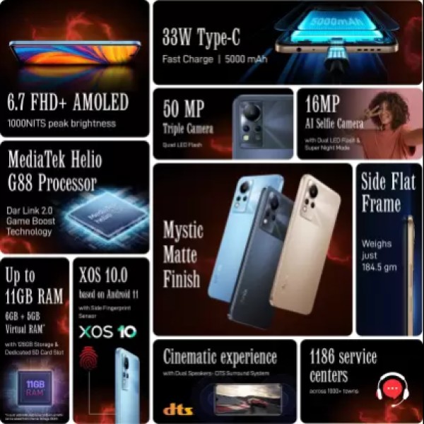 Infinix Note 12 6GB RAM 128GB Storage Jewel Blue refurbished