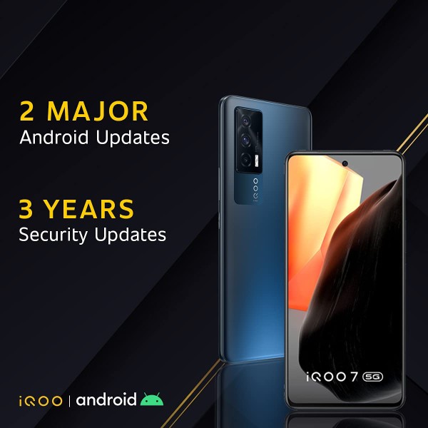 iQOO 7 5G (Storm Black, 8GB RAM, 128GB Storage) refurbished
