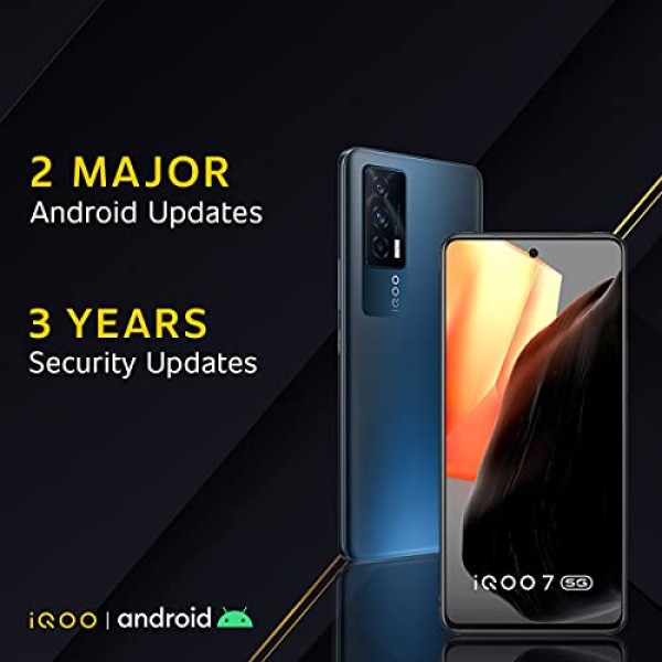 iQOO 7 5G (Storm Black, 8GB RAM, 256GB Storage) refurbished