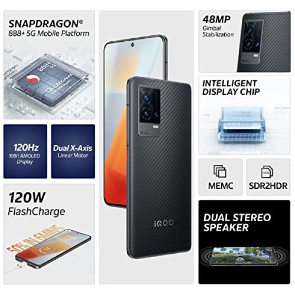 iQOO 9 5G (Alpha, 8GB RAM, 128GB Storage) refurbished