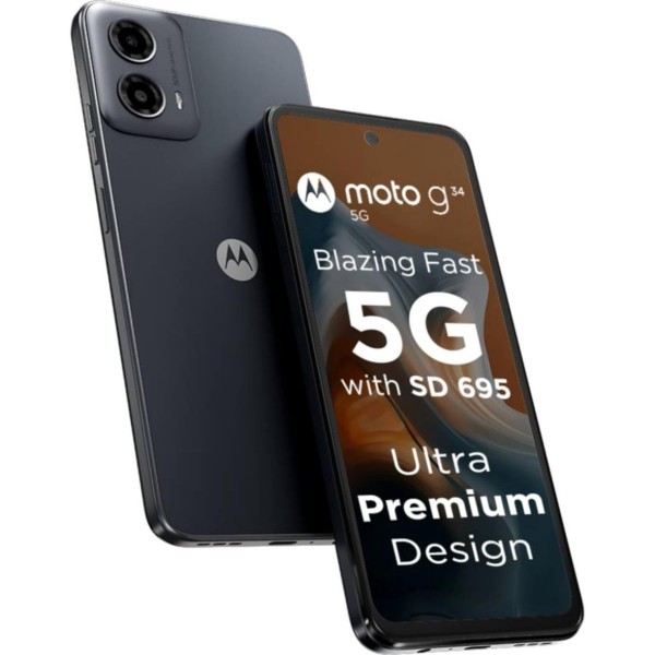 Motorola G34 5G (Charcol Black, 4GB RAM, 128GB Storage) (refurbished)