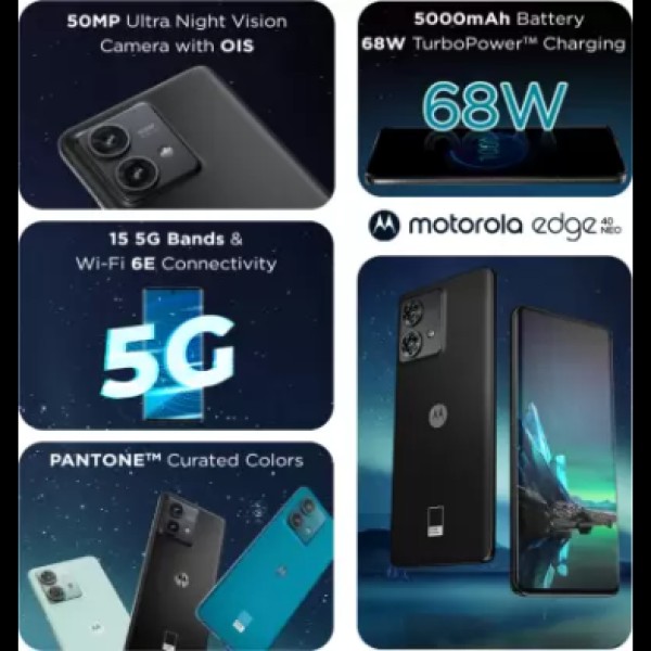 Motorola Edge 40 Neo (Black Beauty 12 GB RAM 256 GB Storage refurbished