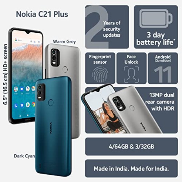 Nokia C21 Plus 3GB RAM 32 GB Storage refurbished
