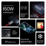 OnePlus 10T 5G (Moonstone Black, 8GB RAM, 128GB Storage) refurbished