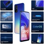 Oppo A55 (Rainbow Blue, 6GB RAM, 128GB Storage) refurbished