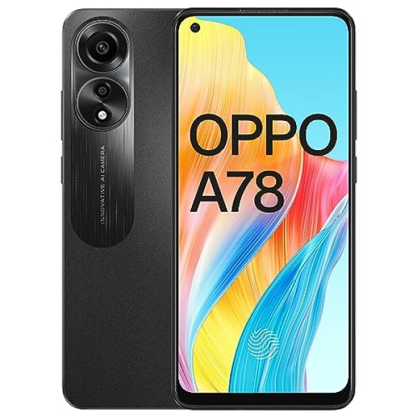 Oppo A78 (Mist Black, 8GB RAM, 128GB Storage) refurbished