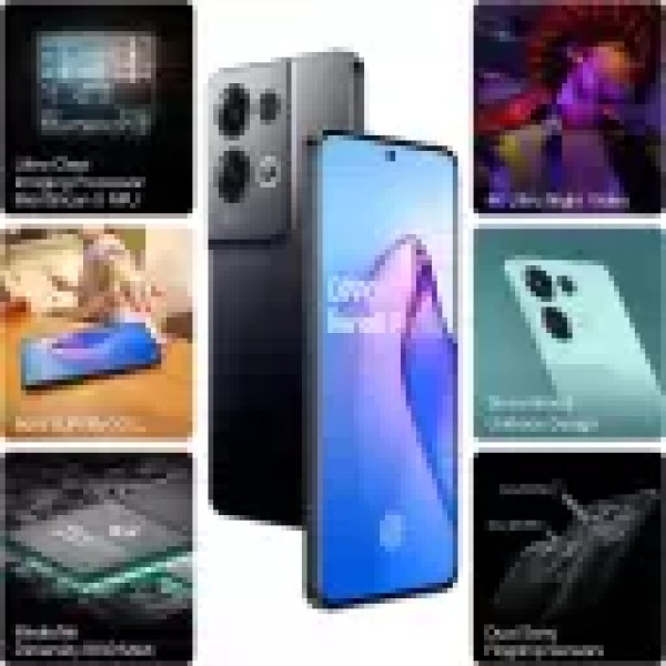 Oppo Reno8 Pro 5G (Glazed Black 12 GB RAM 256 GB Storage refurbished