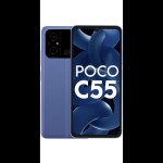 POCO C55 (Cool Blue, 6GB RAM, 128GB Storage) refurbished