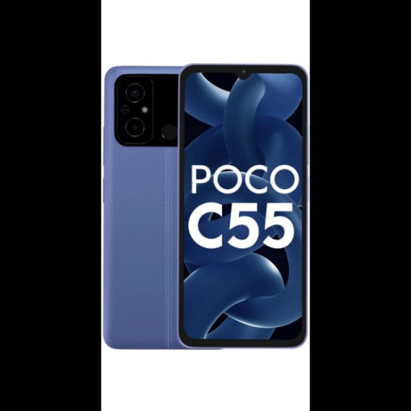 POCO C55 (Cool Blue, 6GB RAM, 128GB Storage) refurbished