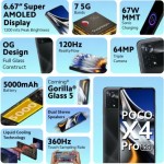 POCO X4 Pro 5G (Laser Black, 6GB RAM 128GB Storage) refurbished