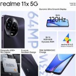 Realme 11x 5G (Midnight Black, 6GB RAM, 128GB Storage) refurbished