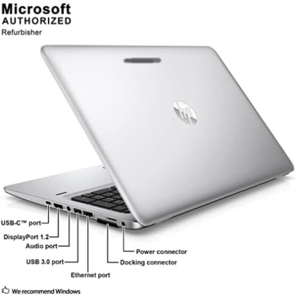 HP 850 G3 15.6 Laptop, i5-6200U, 8GB RAM, 256GB SSD (refurbished)