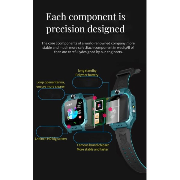 airtree Kids Tracker Smart Watch with Voice Call, HD Camera, Alarm, Long Battery Kids Watch (Purple)