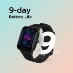 Amazfit Bip U Smart Watch SpO2 Stress Monitor 3.63 cm 1.43 HD Color Display 60 Breathing Training 50 Watch Faces Black