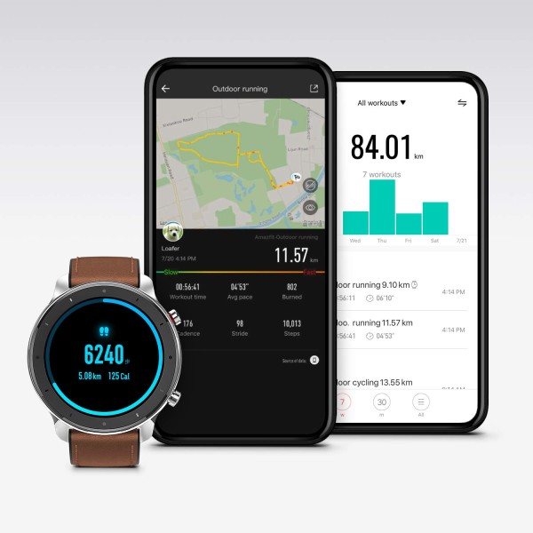 Amazfit GTR Aluminium Alloy (47mm) Smart Watch with 1.39(33.9cm) AMOLED Display 5ATM Waterproof (Black)