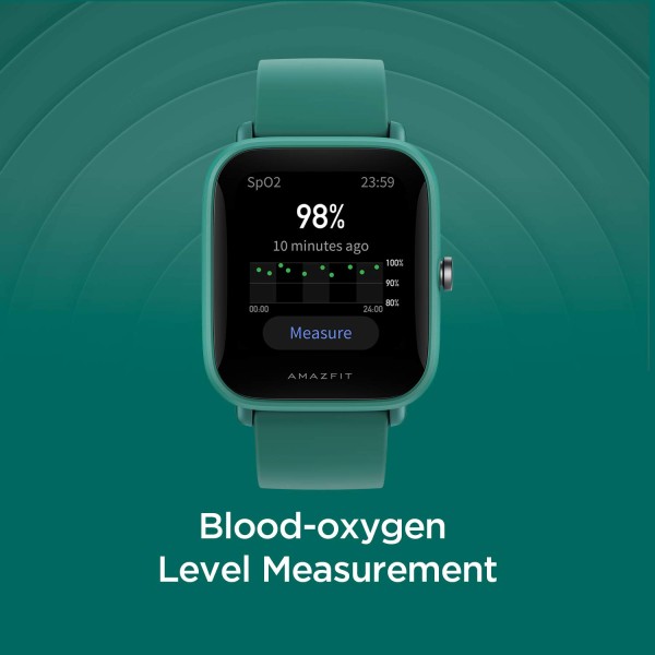 Amazfit bip u pro nyse listed smart watch with spo2, built-in gps, built-in alexa, green