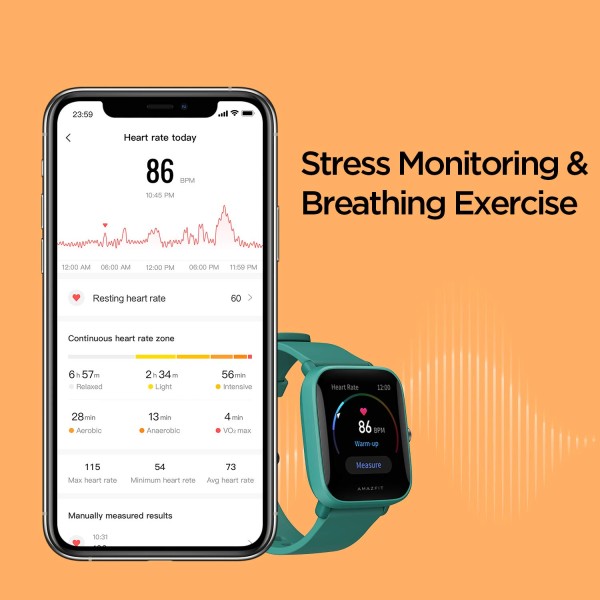 Amazfit bip u pro nyse listed smart watch with spo2, built-in gps, built-in alexa, green