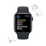 Apple Watch SE (2nd Gen) [GPS 40 mm] Smart Watch w/Midnight Aluminium Case & Midnight Sport Band. Fitness & Sleep Tracker, Crash Detection, Heart Rate Monitor, Retina Display, Water Resistant