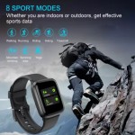 Ambrane Pulse Smartwatch (Black Strap, Regular)