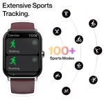 Ambrane Wise Eon Pro1.85 lucid display with BT calling Smartwatch (Black Strap, Regular)