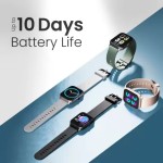 Ambrane Wise-Eon 1.69Lucid Display bluetooth calling function and 7 days battery life Smartwatch (Black Strap, Regular)