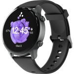 Ambrane Wise-roam 1.28 Full HD display, bluetooth calling and complete health tracking Smartwatch (Black Strap, Regular