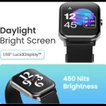 Ambrane Wise-Eon 1.69Lucid Display bluetooth calling function and 7 days battery life Smartwatch (Black Strap, Regular)