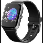 Ambrane Wise-Eon 1.69Lucid Display bluetooth calling function and 7 days battery life Smartwatch (Black Strap, Regular)