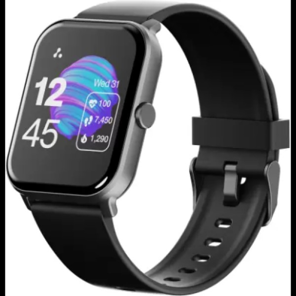 Ambrane Wise-Eon 1.69Lucid Display bluetooth calling function and 7 days battery life Smartwatch (Black Strap, Regular)