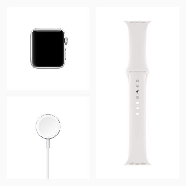 Apple Watch Series 3 (GPS, 42mm) - Silver Aluminium Case with White Sport Band