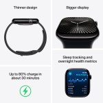 Apple Watch Series 10 [GPS 42 mm] Smartwatch with Rose Gold Aluminium Case with Plum Sport Loop. Fitness Tracker, ECG App, Always-On Retina Display, Carbon Neutral