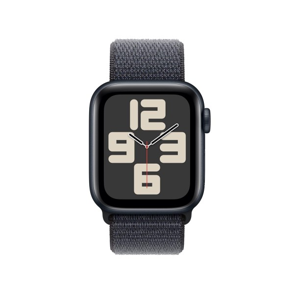 Apple Watch SE (2nd Gen, 2023) [GPS 40mm] Smartwatch with Midnight Aluminum Case with Ink Sport Loop. Fitness & Sleep Tracker, Crash Detection, Heart Rate Monitor, Retina Display