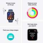 Apple Watch SE (2nd Gen, 2023) [GPS 40mm] Smartwatch with Midnight Aluminum Case with Ink Sport Loop. Fitness & Sleep Tracker, Crash Detection, Heart Rate Monitor, Retina Display