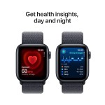 Apple Watch SE (2nd Gen, 2023) [GPS 40mm] Smartwatch with Midnight Aluminum Case with Ink Sport Loop. Fitness & Sleep Tracker, Crash Detection, Heart Rate Monitor, Retina Display