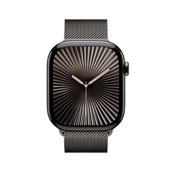 Apple Watch Series 10 [GPS + Cellular 46 mm] Smartwatch with Slate Titanium Case with Slate Milanese Loop - M/L. Fitness Tracker, ECG App, Always-On Retina Display, Carbon Neutral