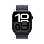 Apple Watch Series 10 [GPS 46 mm] Smartwatch with Jet Black Aluminium Case with Ink Sport Loop. Fitness Tracker, ECG App, Always-On Retina Display, Carbon Neutral