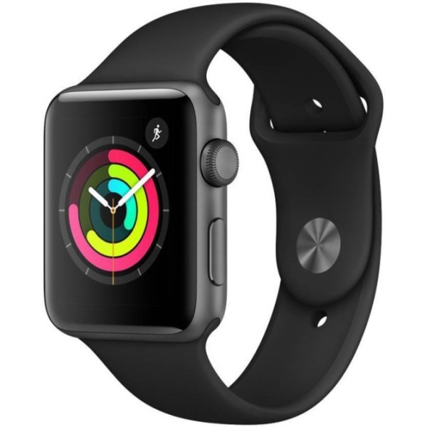Apple Watch Series 3 (GPS, 38mm) - Space Grey Aluminium Case with Black Sport Band