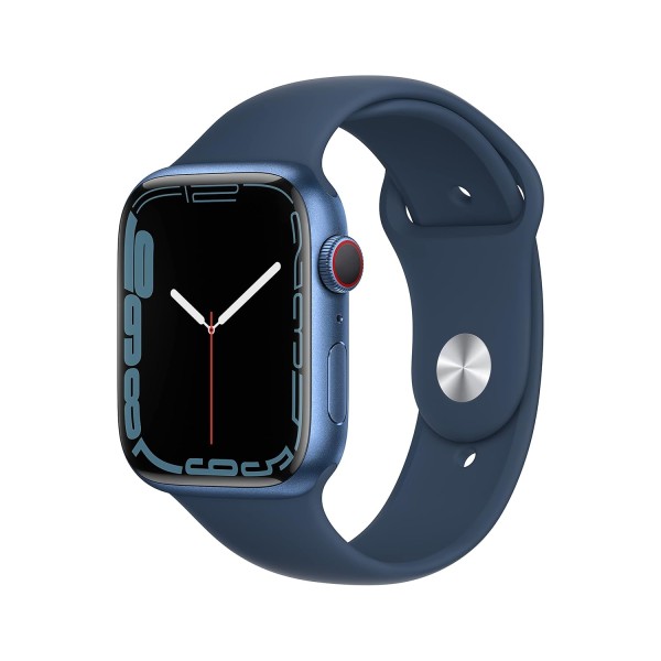 Apple Watch Series 7 (GPS + Cellular, 45mm) - Blue Aluminium Case with Abyss Blue Sport Band - Regular