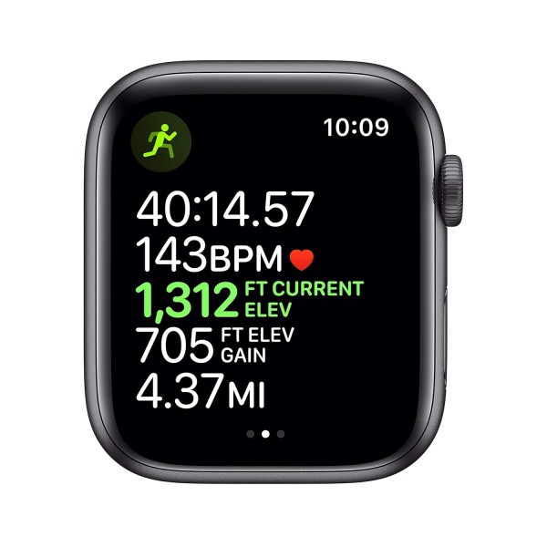 Apple Watch Series 5 (GPS + Cellular, 44mm) - Space Gray Aluminium Case with Black Sport Band