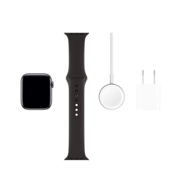 Apple Watch Series 5 (GPS + Cellular, 44mm) - Space Gray Aluminium Case with Black Sport Band