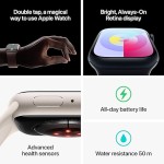 Apple Watch Series 9 [GPS 41mm] Smartwatch with Midnight Aluminum Case with Midnight Sport Band M/L. Fitness Tracker, Blood Oxygen & ECG Apps, Always-On Retina Display, Water Resistant